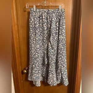 Blue floral skirt
